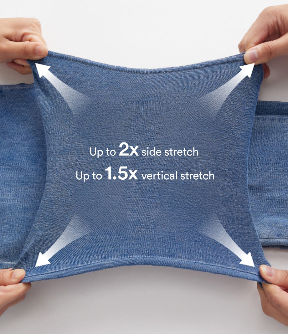 Halara Flex™ Low Rise Zipper Pockets Washed Baggy Wide Leg Casual Jeans - Blue Spruce Denim
