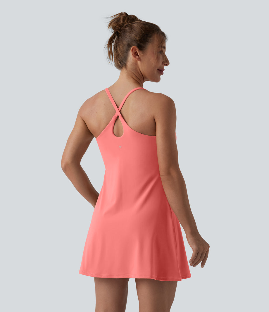 Softlyzero™ Plush Backless Active Dress-Easy Peezy Edition DD-F - Shell Pink
