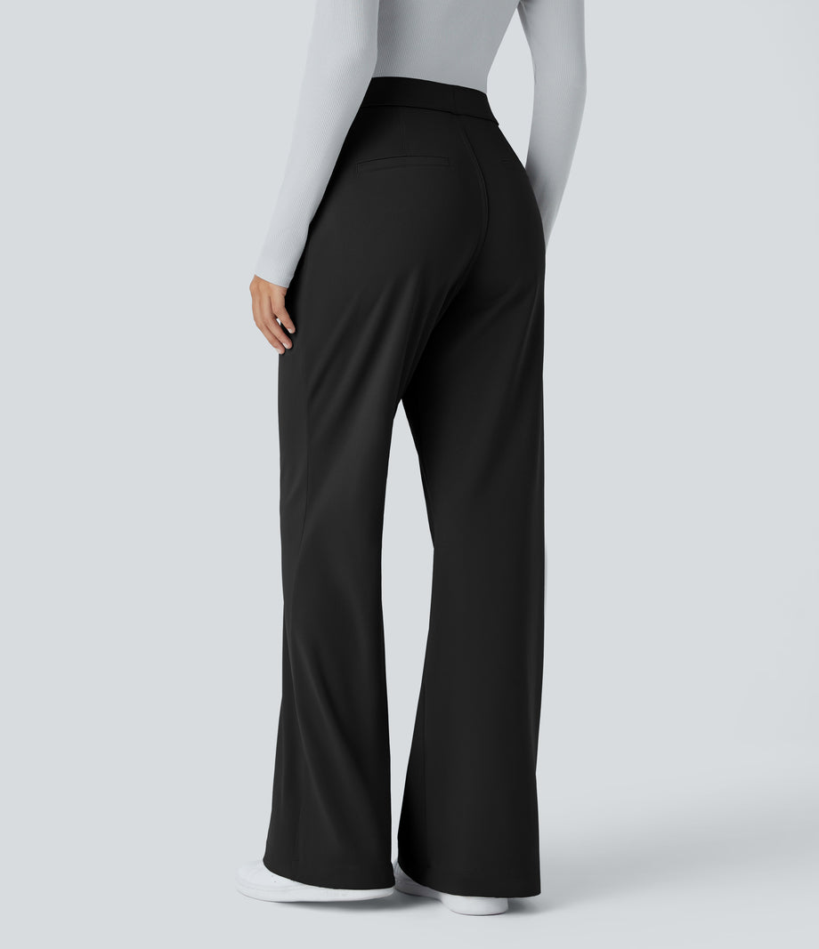 Halara Flex™ DayStretch High Waisted Pocket Work Flare Pants - Black