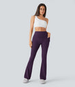 Halara UltraSculpt™ High Waisted Scrunch Butt Lifting Tummy Control Pocket Shaping Yoga Bootcut Leggings - Blackberry Cordial