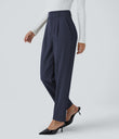 Halara Flex™ High Waisted Pocket Solid Work Tapered Pants - Black Iris