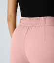 Halara Flex™ High Waisted Zipper Pocket Shirred Straight Leg Work Pants - Peachskin