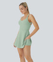SoftlyZero™ Airy Backless Twisted Cool Touch Dance Active Dress-Easy Peezy Edition - Light Bean Green