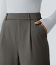 Halara Flex™ DayStretch High Waisted Pocket Work Flare Pants - Deep Red Grey