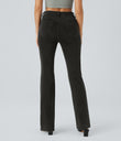Halara Flex™ Mid Rise Pockets Casual Bootcut Jeans - Hemp Rope Black Denim