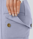 DayStretch High Waisted Zipper Pockets Solid Skinny Cargo Pants - Icelandic Blue