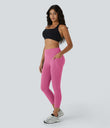 Halara UltraSculpt™ High Waisted Scrunch Butt Lifting Tummy Control Pocket Shaping Capri Training Leggings - Pink Power