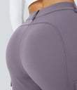 DayStretch High Waisted Zipper Pockets Solid Skinny Cargo Pants - Purple Ash
