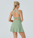Backless Twisted Active Dress - Light Bean Green