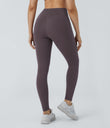 Patitoff™ 2.0 Pet Hair Resistant High Waisted Crossover Side Pocket Yoga Leggings - Light Gray Plum Purple