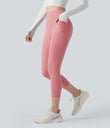 Halara UltraSculpt™ High Waisted Scrunch Butt Lifting Tummy Control Pocket Shaping Capri Training Leggings - Rose Pink