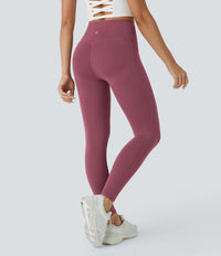 Halara UltraSculpt™ High Waisted Butt Lifting Tummy Control Pocket Shaping Workout Leggings - Evening Red