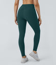 Patitoff™ 2.0 Pet Hair Resistant High Waisted Crossover Side Pocket Yoga Leggings - June Bug