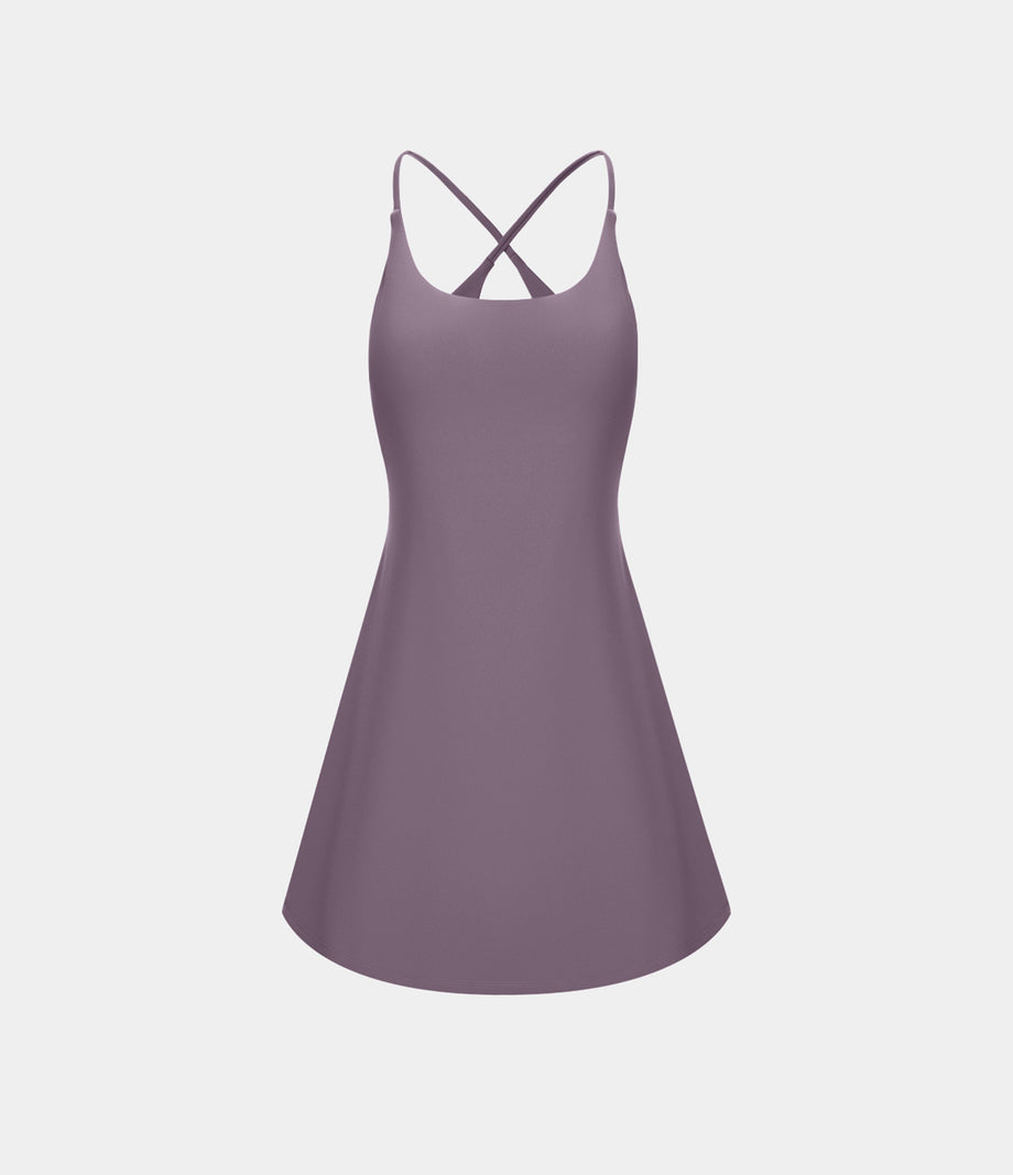SoftlyZero™ Plush Backless Active Dress-Easy Peezy Edition - Tulip Purple