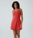 SoftlyZero™ Plush Double Straps 2-Piece Pocket Slip Dance Active Dress A-D Cups - Poinsettia