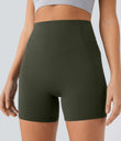 Halara UltraSculpt™ High Waisted Scrunch Butt Lifting Tummy Control Pocket Shaping Workout Biker Shorts 5'' - Deep Woodland Green