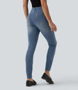Halara Flex™ High Waisted Casual Skinny Jeans with Pockets -  Blue Jasper Denim