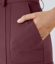 DayStretch High Waisted Zipper Pockets Solid Skinny Cargo Pants - Red Mahogany