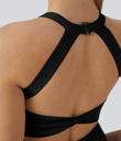 SoftlyZero™ Airy Backless Twisted Cool Touch Dance Active Dress-Easy Peezy Edition - Black