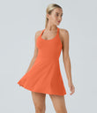 Backless Twisted Active Dress - Dusty Orange