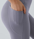 Halara UltraSculpt™ High Waisted Tummy Control Pocket Shaping Training Leggings - Falling Gray Purple