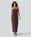 Halter Tie Back Maxi Dress with Pockets - Sassafras