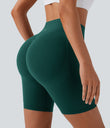 Halara UltraSculpt™ High Waisted Scrunch Butt Lifting Tummy Control Side Pocket Shaping Workout Biker Shorts 7'' - Forest Biome