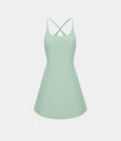 SoftlyZero™ Plush Backless Active Dress - Subtle Green