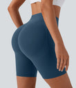 Halara UltraSculpt™ High Waisted Scrunch Butt Lifting Tummy Control Side Pocket Shaping Workout Biker Shorts 7'' - Majolica Blue