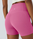 Halara UltraSculpt™ High Waisted Tummy Control Side Pocket Shaping Training Biker Shorts 5'' - Pink Power