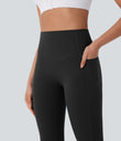 Halara UltraSculpt™ High Waisted Tummy Control Butt Lifting Ruched Pocket Shaping Yoga Leggings - Black