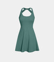 SoftlyZero™ Airy Backless Twisted Cool Touch Dance Active Dress-Easy Peezy Edition - Blue Spruce