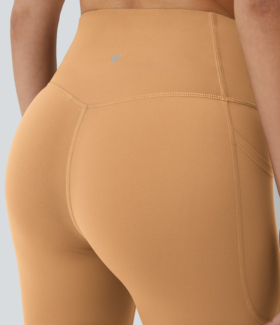 Halara UltraSculpt™ High Waisted Tummy Control Pocket Shaping Training Leggings - Buckskin
