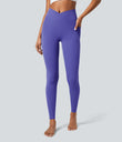 SoftlyZero™ Crossover Pocket Plain Leggings-UPF50+ - Misty Lavender