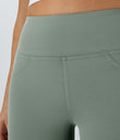 DayStretch High Waisted Pocket Flare Yoga Leggings - Iceberg Green