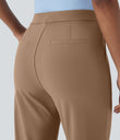 Halara Flex™ DayStretch High Waisted Pocket Ankle Length Tapered Work Pants - Burro