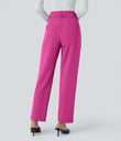 Halara Flex™ High Waisted Pocket Solid Work Tapered Pants - Fuchsia Fedora