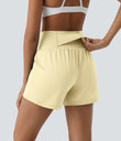 SoftlyZero™ Airy Super High Waisted 2-in-1  Cool Touch Yoga Shorts 5'' with Pockets-Longer Length - Pear Sorbet