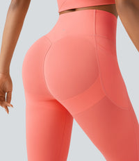Halara UltraSculpt™ High Waisted Butt Lifting Tummy Control Pocket Shaping Workout Leggings - Fusion Coral