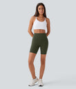 Halara UltraSculpt™ High Waisted Scrunch Butt Lifting Tummy Control Side Pocket Shaping Workout Biker Shorts 7'' - Deep Woodland Green