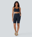 Halara UltraSculpt™ High Waisted Tummy Control Pocket Shaping Training Biker Shorts 9'' - Carbon