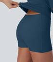 SoftlyZero™ Airy U Neck 2-in-1 Pocket Mini Cool Touch Dance Active Dress-Easy Peezy - Majolica Blue