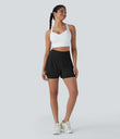 SoftlyZero™ Airy Super High Waisted 2-in-1 Cool Touch Yoga Shorts 5'' with Pockets - Black