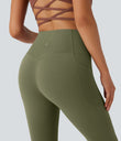 Halara UltraSculpt™ High Waisted Tummy Control Pocket Shaping Yoga Bootcut Leggings - Grass Grey Green