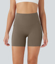 Halara UltraSculpt™ High Waisted Butt Lifting Tummy Control Pocket Shaping Training Biker Shorts 5'' - Dawn Brown