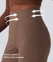 DayStretch High Waisted Tummy Control Wide Leg Baggy Yoga Pants with Pockets - Sepia