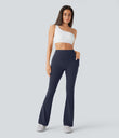 Halara UltraSculpt™ High Waisted Scrunch Butt Lifting Tummy Control Pocket Shaping Yoga Bootcut Leggings - Mood Indigo