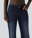 Halara Flex™ Low Rise Flare Washed Casual Jeans with Pockets - Inkling  Blue Denim