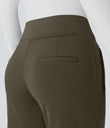 Halara Flex™ DayStretch Mid Rise Side Zipper Pocket Work Flare Pants - Forest Night