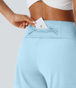 SoftlyZero™ Airy High Waisted Pockets Cool Touch Yoga Bermuda Shorts - Spun Sugar